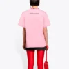 SS21 Maglietta unisex a maniche corte con stampa a motivi alfabetici, rosa 612965TJVL51401