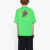 SS21 Maglietta unisex a maniche corte con stampa cartoon a motivi piccoli, verde 612966TJVM93302