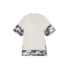 SS21 Retro a doppio strato a maniche corte, bianco 641584TJVI19013