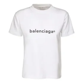SS21 T-shirt casual con stampa logo alfabetico, taglia L, maniche corte, bianco 612965TIV549040