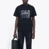 Stampa ritratto della band, logo, stile retrò, maniche corte, unisex, nero 612965TIVA11000