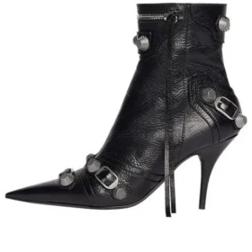 Stivaletti Cagole da 90 mm “Black Arena Lambskin” 694379WAD4E1081