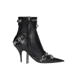 Stivaletti Cagole da 90 mm “Black Arena Lambskin” 694379WAD4E1081
