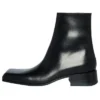 Stivali a punta quadrata “Pelle nera” 678108WBC301000