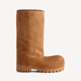 Stivali alti da donna Alaska in pelliccia, colore marrone