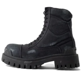 Stivali Combat Strike 20 mm “Cotone nero lavato” 694060W2H111000