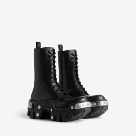 Stivali da uomo Bulldozer con lacci, colore nero