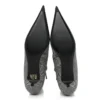 Stivali in lana a quadri con punta affusolata “Grey” 579218W1SR01214