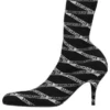 Stivali in spandex con logo Monogram da 80 mm “Black” 549784W1P601264