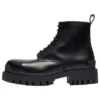 Stivali Martin Mid con lacci in pelle di vacchetta “Nero” 589338WA9601000