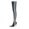 Stivali sopra il ginocchio Balenciaga x adidas Knife “Black White” 724074W2ES11090