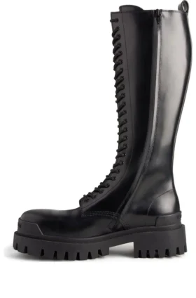 Stivali Strike da 20 mm “Pelle di vitello liscia nera opaca” 763557WA9601000