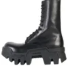 Stivali stringati Bulldozer “Pelle di vitello vegetale nera” 671554WBCQ01000