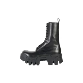 Stivali stringati Bulldozer “Pelle di vitello vegetale nera” 671554WBCQ01000