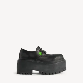 Stringate da donna con plateau e ciondoli, colore nero/multicolore
