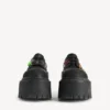 Stringate da donna con plateau e ciondoli, colore nero/multicolore