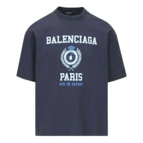 T-shirt a maniche corte con logo Varsity “Navy” 612966TMV954140