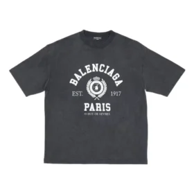 T-shirt a maniche corte con logo Varsity “Washed Black” 612966TMV981000