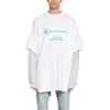 T-shirt a maniche doppie Balenciaga x WFP “White” 698089TMVL29086