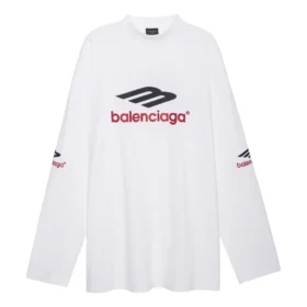 T-shirt a maniche lunghe 3B Sports Icon Oversized “Bianco Nero Rosso” 720250TPVD79065