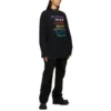 T-shirt a maniche lunghe con logo Languages “Black Multicolor” 641667TJVI32771
