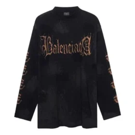 T-shirt a maniche lunghe Heavy Metal, vestibilità oversize “Black Faded” 739783TOVE11055