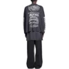 T-shirt a maniche lunghe in tessuto metallizzato “Black White” 699191TPVO31569