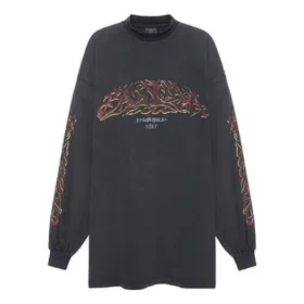 T-shirt a maniche lunghe Offshore Oversized “Black Faded” 739027TPVM81568