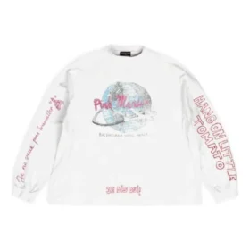 T-shirt a maniche lunghe oversize Balenciaga x Pink Martini “Ecru” 699191TMVN99800