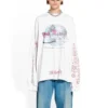 T-shirt a maniche lunghe oversize Balenciaga x Pink Martini “Ecru” 699191TMVN99800