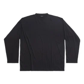 T-shirt a maniche lunghe oversize “Black Faded” 739783TOVF49034