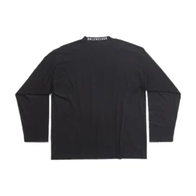 T-shirt a maniche lunghe oversize “Black Faded” 739783TOVF49034