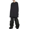 T-shirt a maniche lunghe oversize “Black Faded” 739783TOVF49034