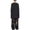 T-shirt a maniche lunghe oversize “Black Faded” 739783TOVF49034
