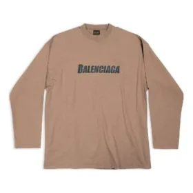 T-shirt a maniche lunghe oversize “Khaki” 681046TNVL17761