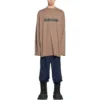 T-shirt a maniche lunghe oversize “Khaki” 681046TNVL17761