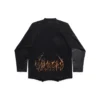 T-shirt a maniche lunghe Paris Moon Upside Down Oversized “Black Faded” 698155TOVT31055
