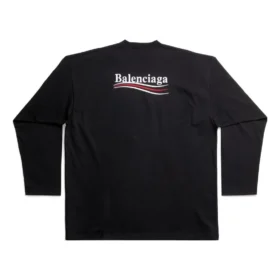 T-shirt a maniche lunghe per Political Campaign, vestibilità larga “Black” 681046TKVJ11070