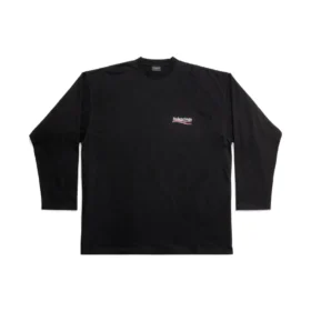 T-shirt a maniche lunghe per Political Campaign, vestibilità larga “Black” 681046TKVJ11070