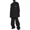 T-shirt a maniche lunghe per Political Campaign, vestibilità larga “Black” 681046TKVJ11070