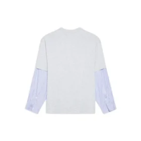 T-shirt a strati con logo Slime “Grigio” 671401TLVF11203