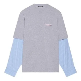 T-shirt a strati per Political Campaign “Grigio” 671401TKVJ11379