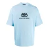T-shirt a vestibilità regolare in maglia intrecciata “Light Blue” 578139TGV755840