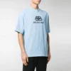 T-shirt a vestibilità regolare in maglia intrecciata “Light Blue” 578139TGV755840