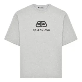T-shirt a vestibilità regolare in tessuto interlock BB “Grey” 578139TGV751300