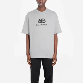 T-shirt a vestibilità regolare in tessuto interlock BB “Grey” 578139TGV751300