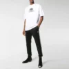 T-shirt a vestibilità regolare in tessuto intrecciato BB “White” 578139TEV489044