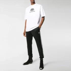 T-shirt a vestibilità regolare in tessuto intrecciato BB “White” 578139TEV489044