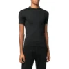 T-shirt aderente lucida e super attillata “Black” 720458TNVI21000