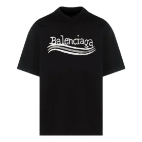 T-shirt Balenciaga disegnata a mano “Black” 641675TNVE71197